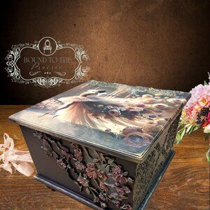 Beautiful Restyled Keepsake Box!  "Ballet in Bloom"~ Painted and Decoupaged!